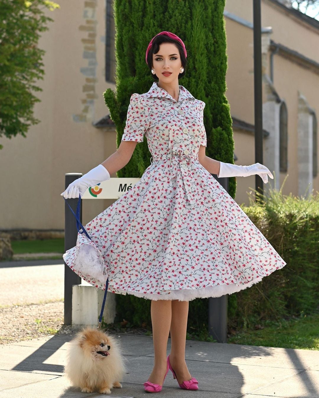 vestido mod anos 60 com estampa geométrica