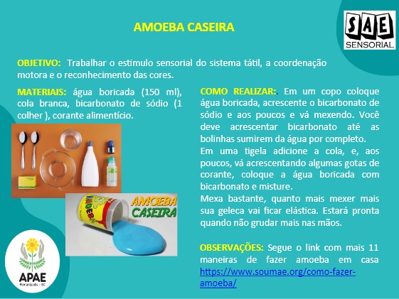 uma amoeba com cola branca