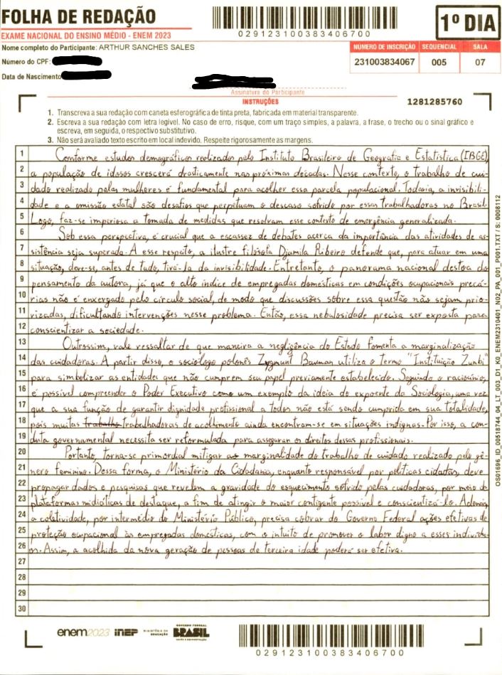 como fazer uma redação nota mil para vestibular