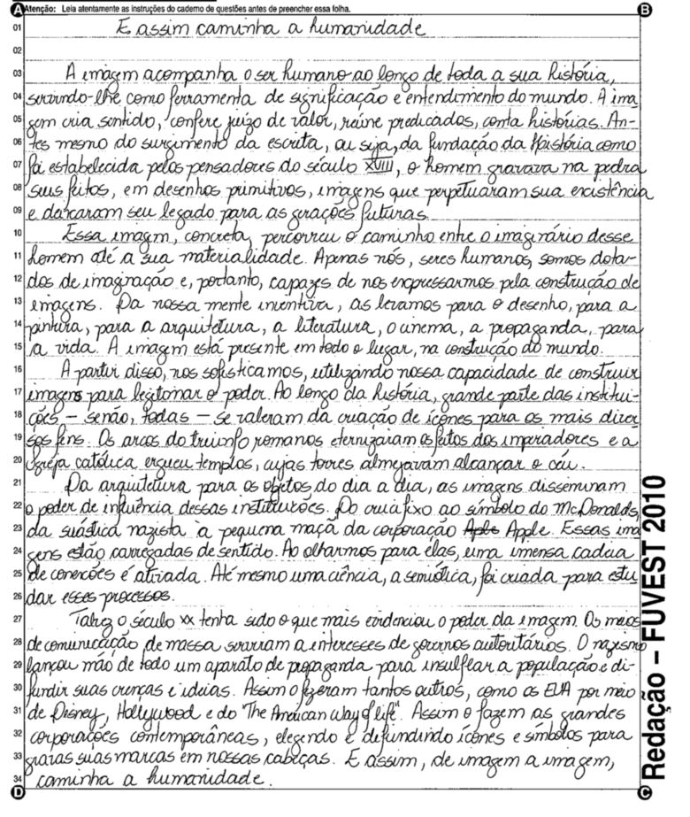 uma ótima redação para vestibular