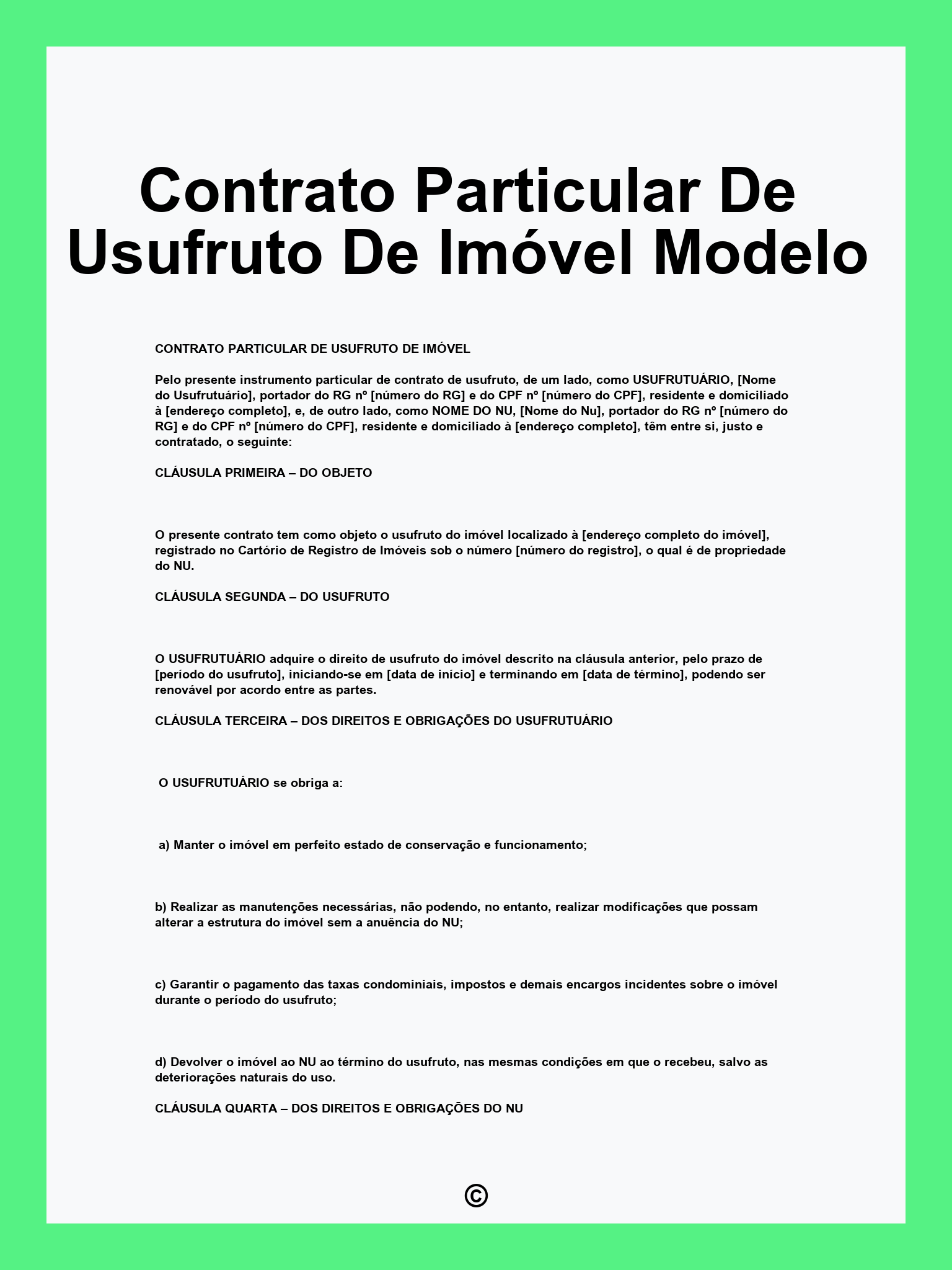 tipos de usufruto e suas diferenças