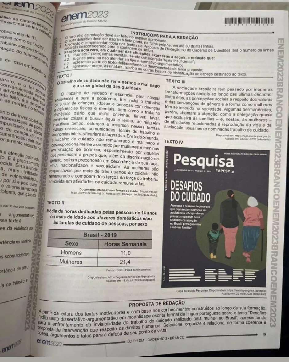 vazamento prova enem