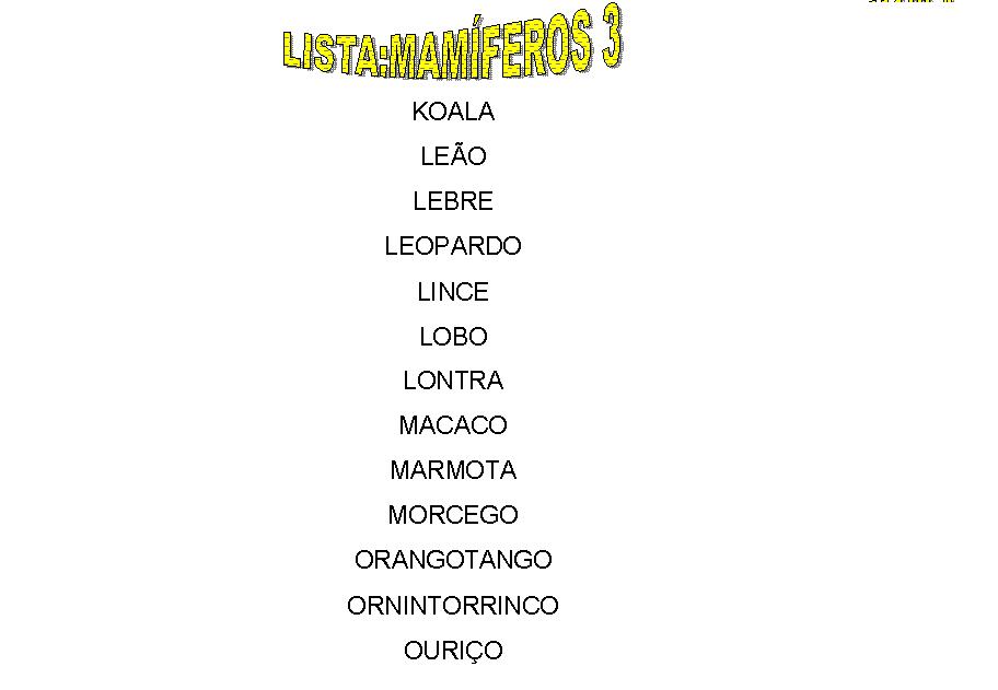 tipos de mamíferos