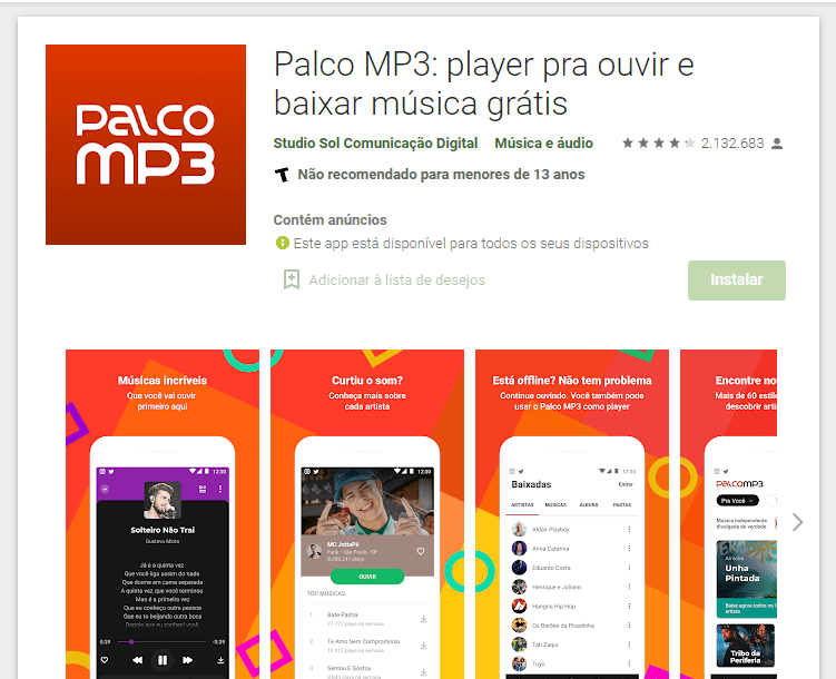 player de música offline iphone grátis