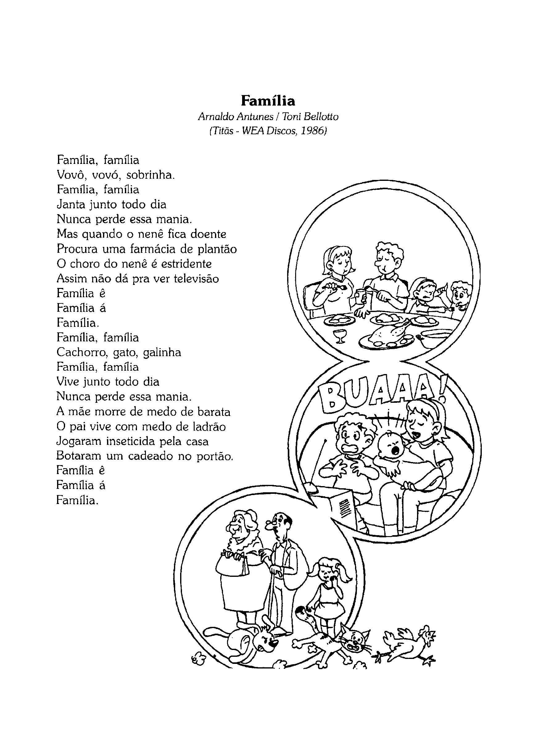 canções para homenagear a família