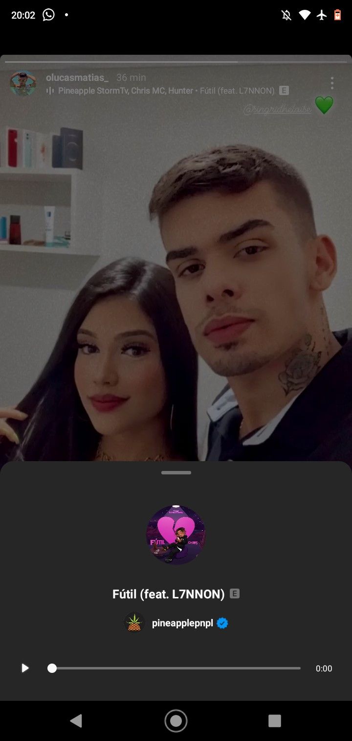 música romântica para instagram story