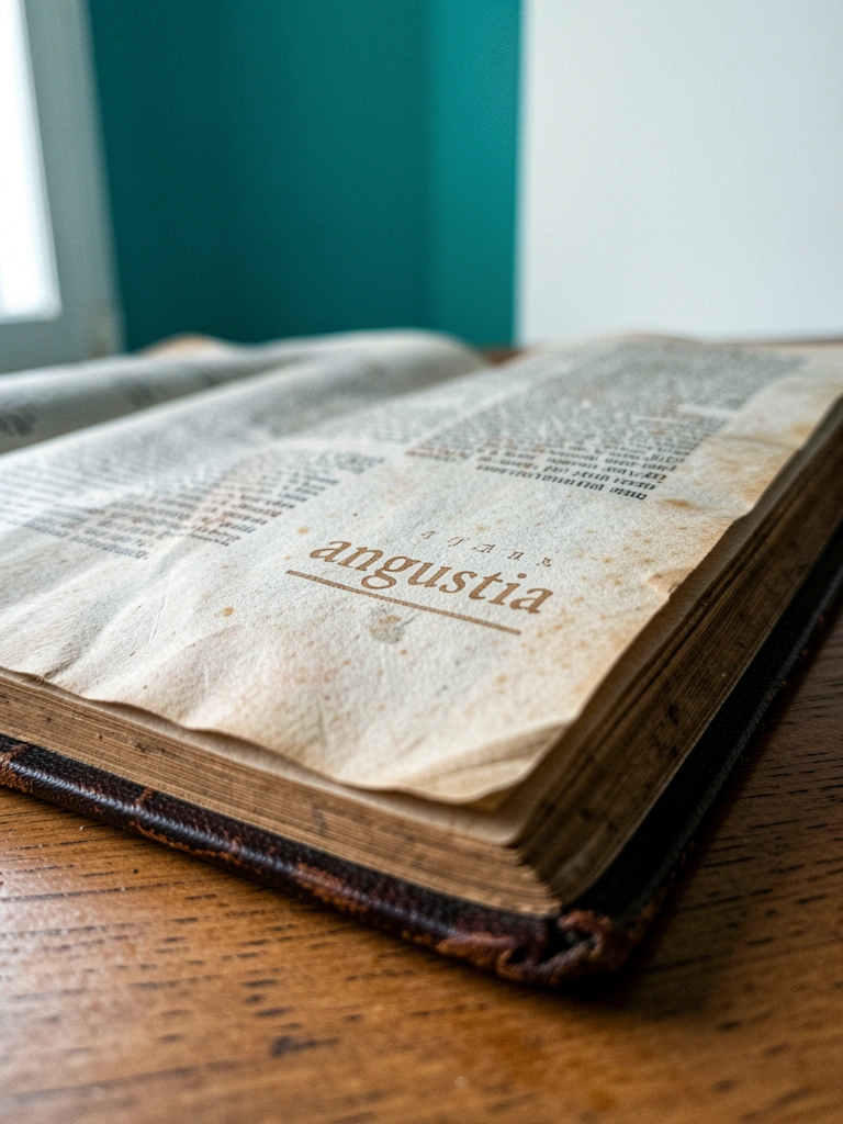 Livro antigo aberto com a palavra 