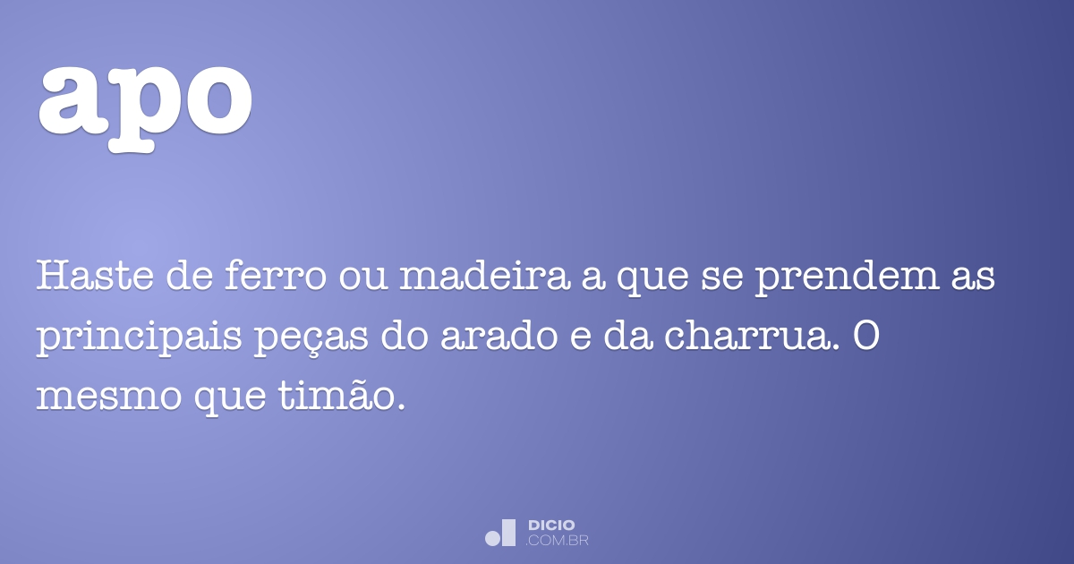 significado de apo em gestão