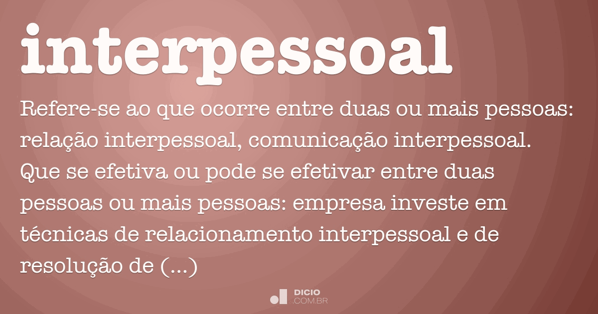 definição de comunicação interpessoal