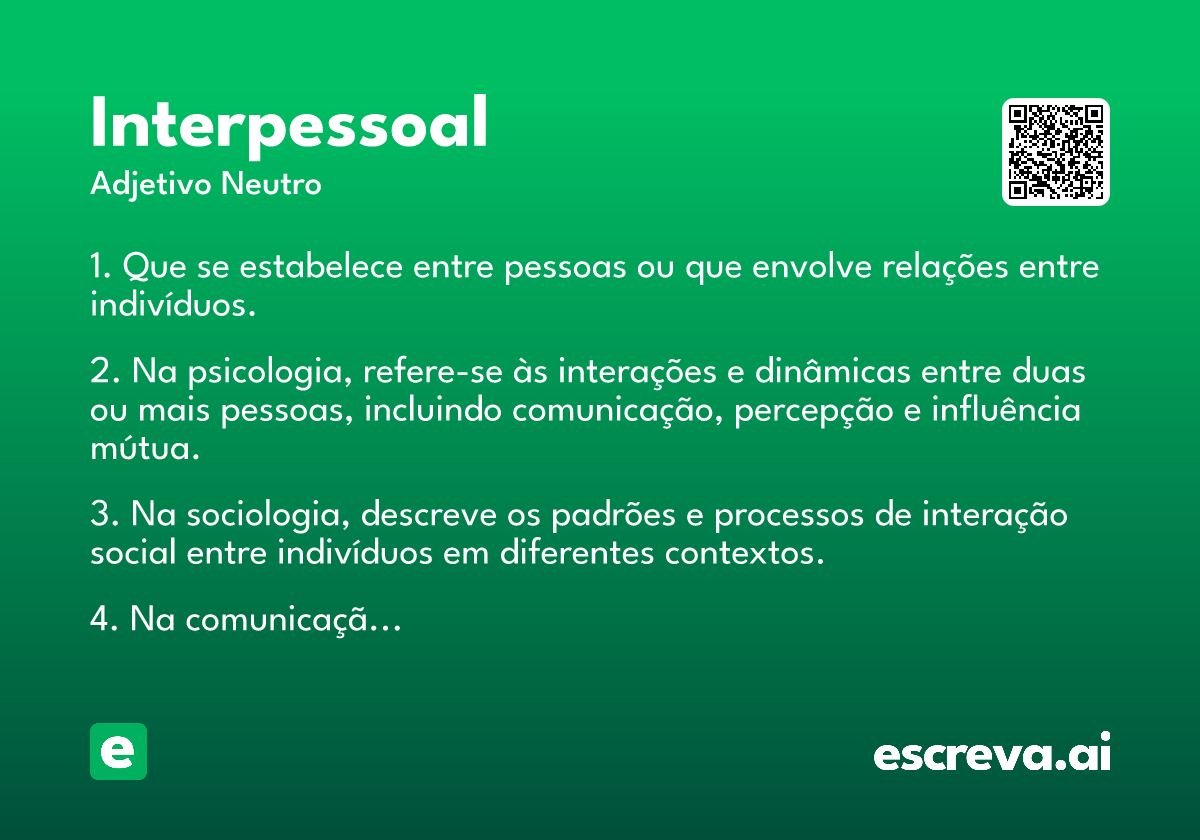 tipos de comunicação interpessoal