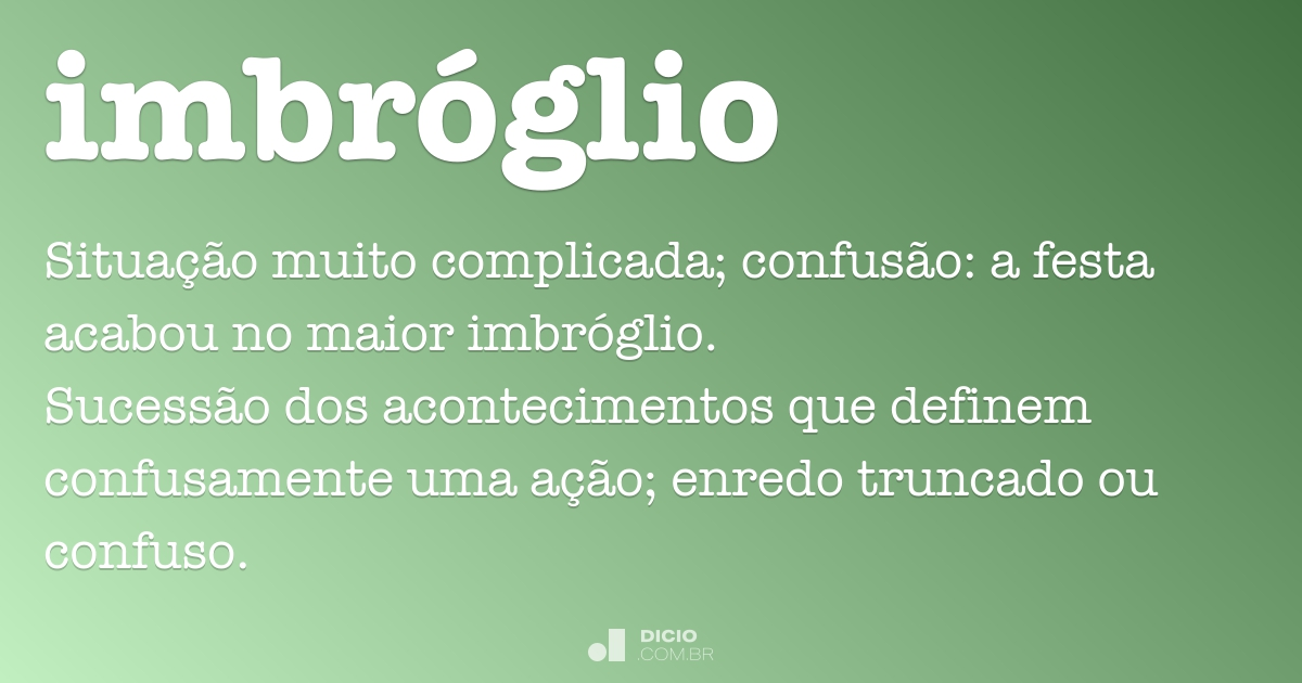 significado de imbróglio