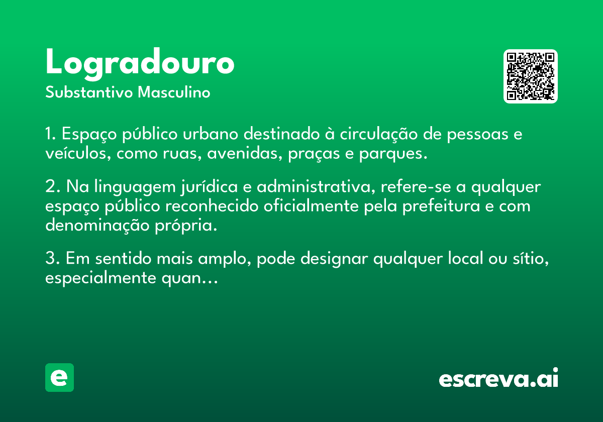 o que é logradouro