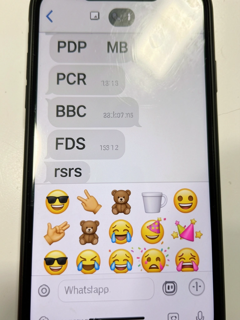 Captura de tela de conversa no WhatsApp com um balão de mensagem contendo