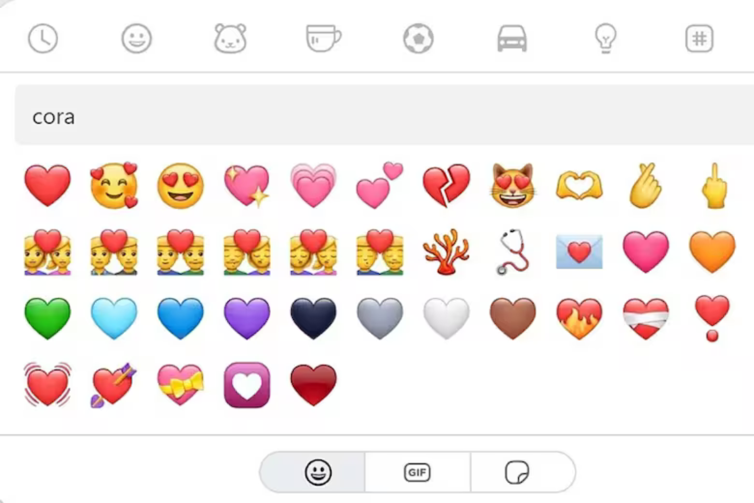cores de coração whatsapp