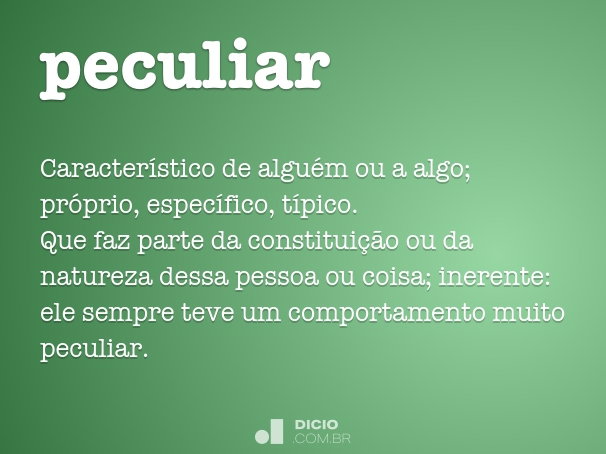 significado de peculiar