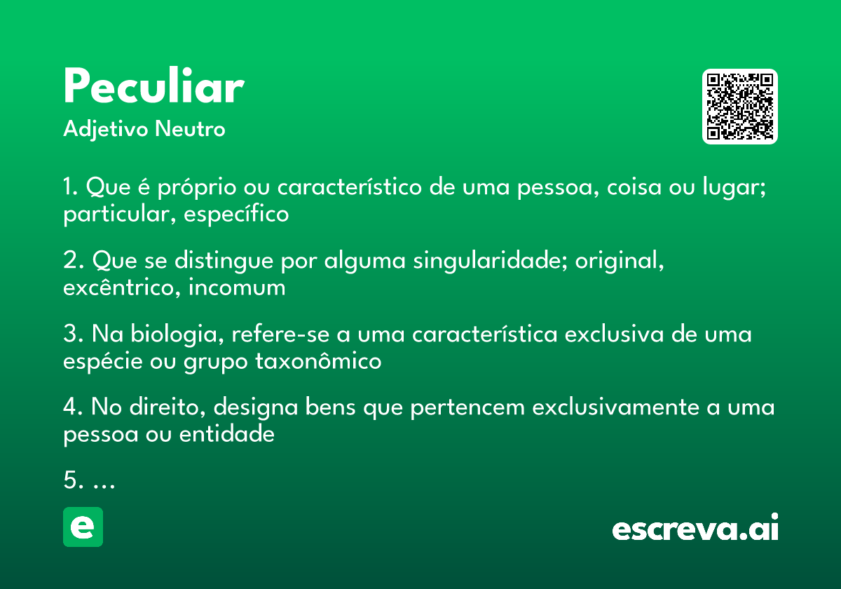 peculiar sinônimos