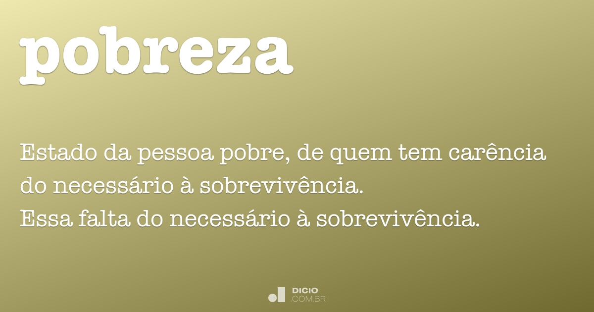 definição de pobreza