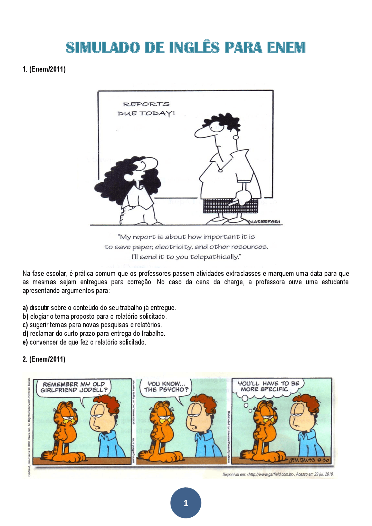 inglês enem vocabulário