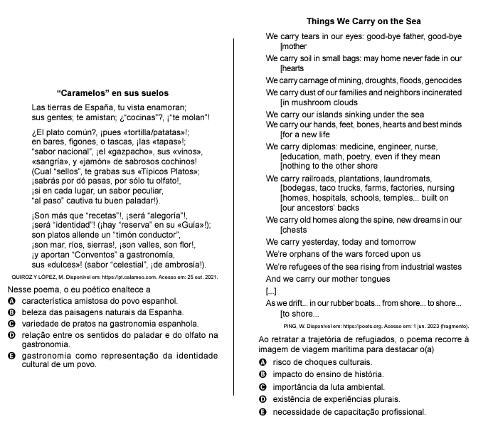 interpretação de texto inglês enem