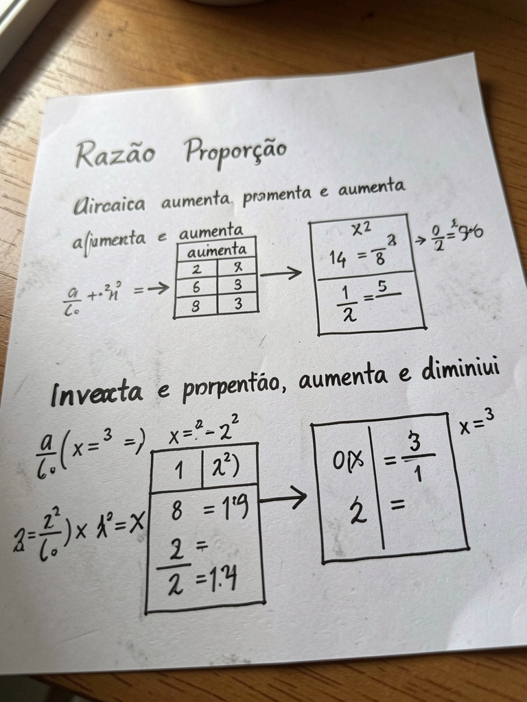 Comparação entre dois gráficos de proporção, um crescente e outro decrescente.