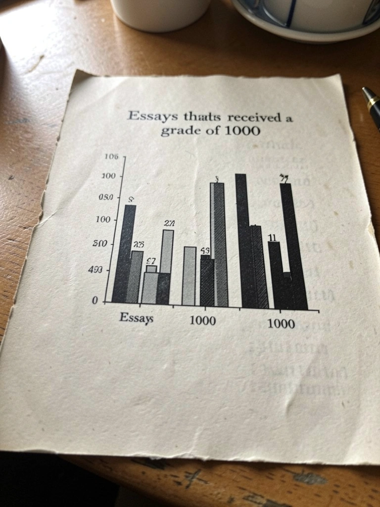 Gráfico de barras com percentuais de redações nota 1000 no Enem.