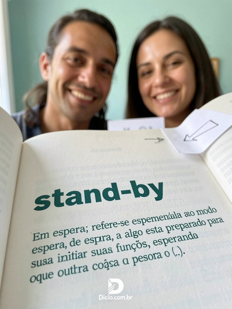 Duas pessoas de pé lado a lado, com uma seta entre elas indicando proximidade.
