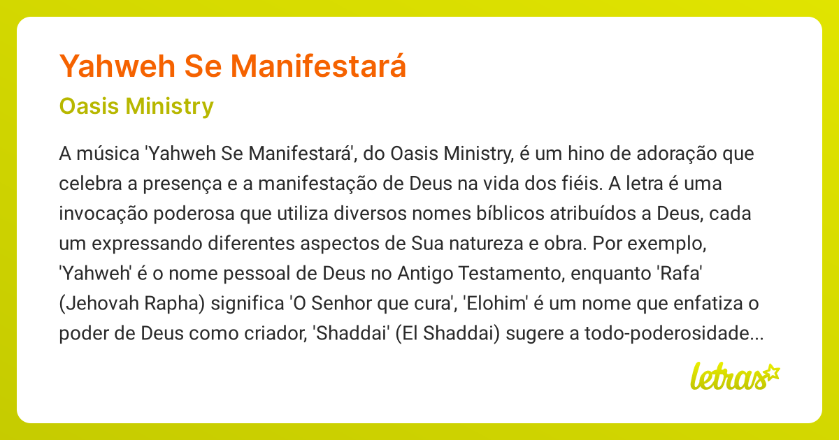 o que significa Javé